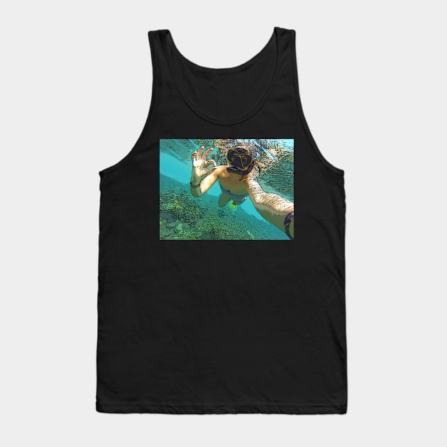 Snorkeling Tank Top by adrianbrockwell